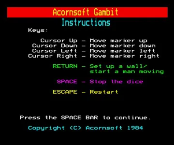 Gambit (1984)(Acornsoft)[GAMBIT] screen shot title